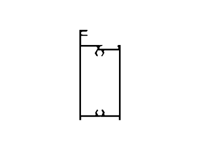Zócalo / cabezal puerta de 36 mm
